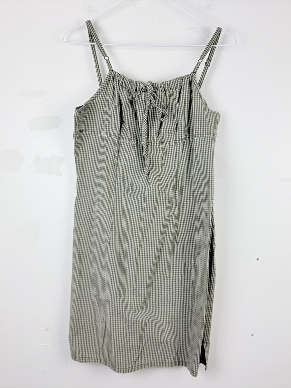 Vintage Marsh Landing  Gingham Cotton Midi Dress Adjustable Strap Cottagecore